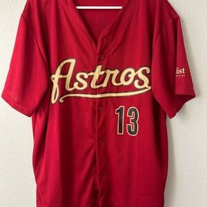 Red Houston Astros Throwback Jersey